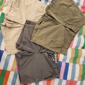 Set of Three Casual Shorts in Neutral Tones